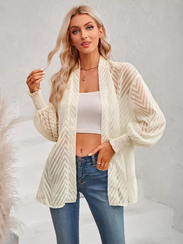 Loose Jacquard Women Cardigan Sweater