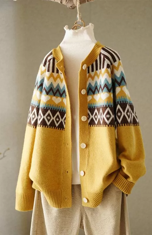 Loose Ladies Cardigan Sweater