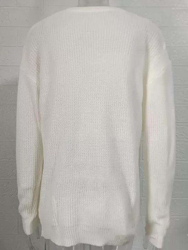 Loose Round Neck Men Pullover Sweater