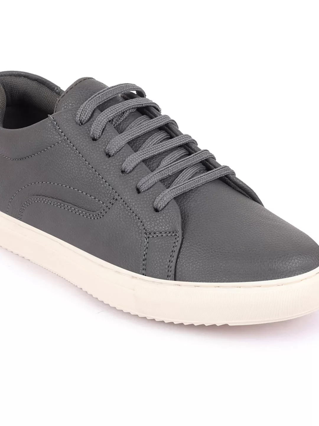 Men Grey Classic Outdoor Lace Up Sneakers