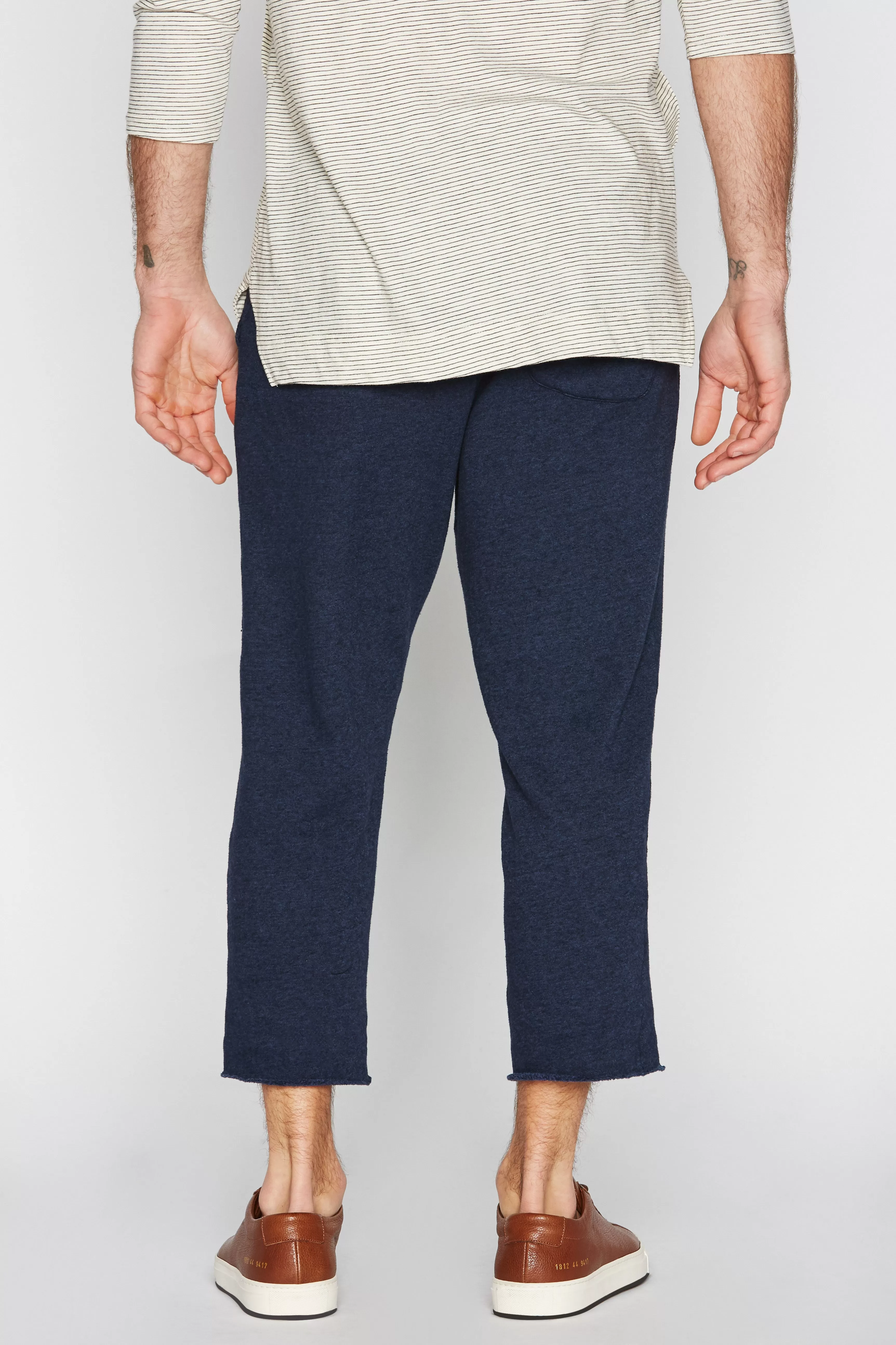 Men's French Terry Cut Off Raw Hem Sweatpant