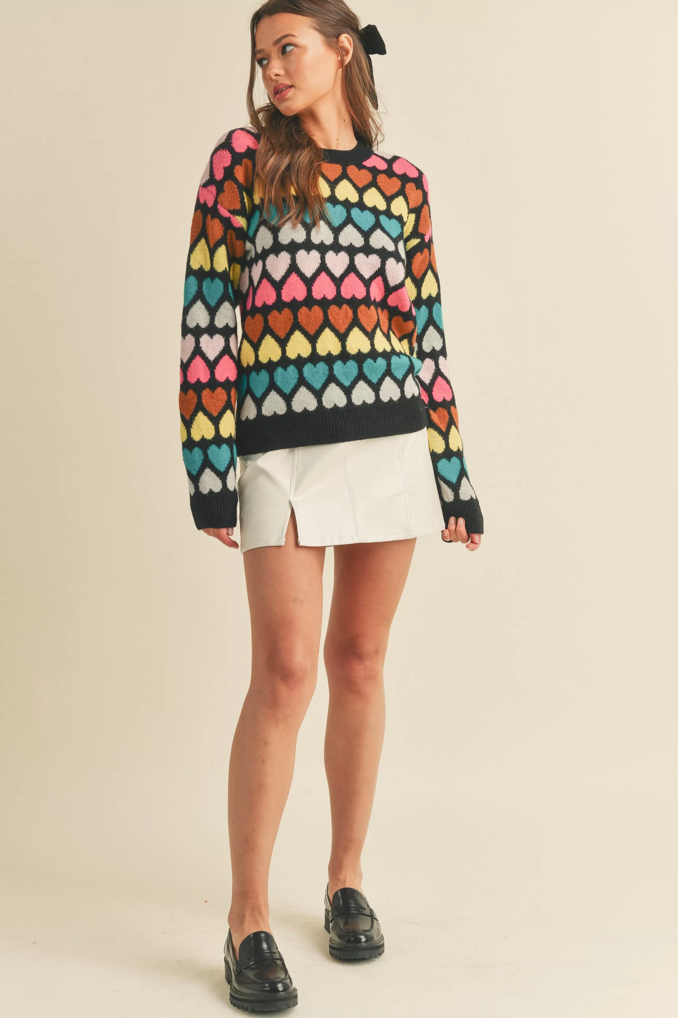 Multi-Color Heart Sweater