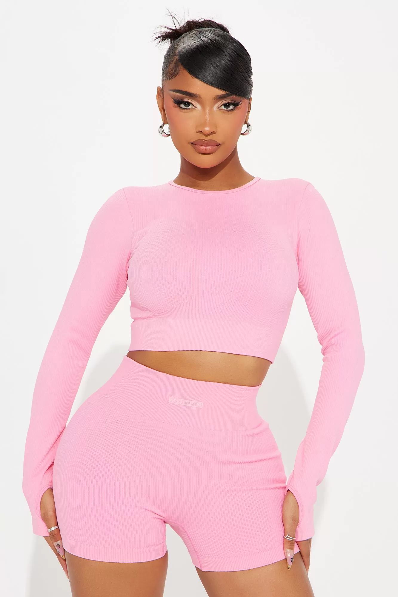 Ocean Run Effortless Seamless Active Set - Bubblegum Pink