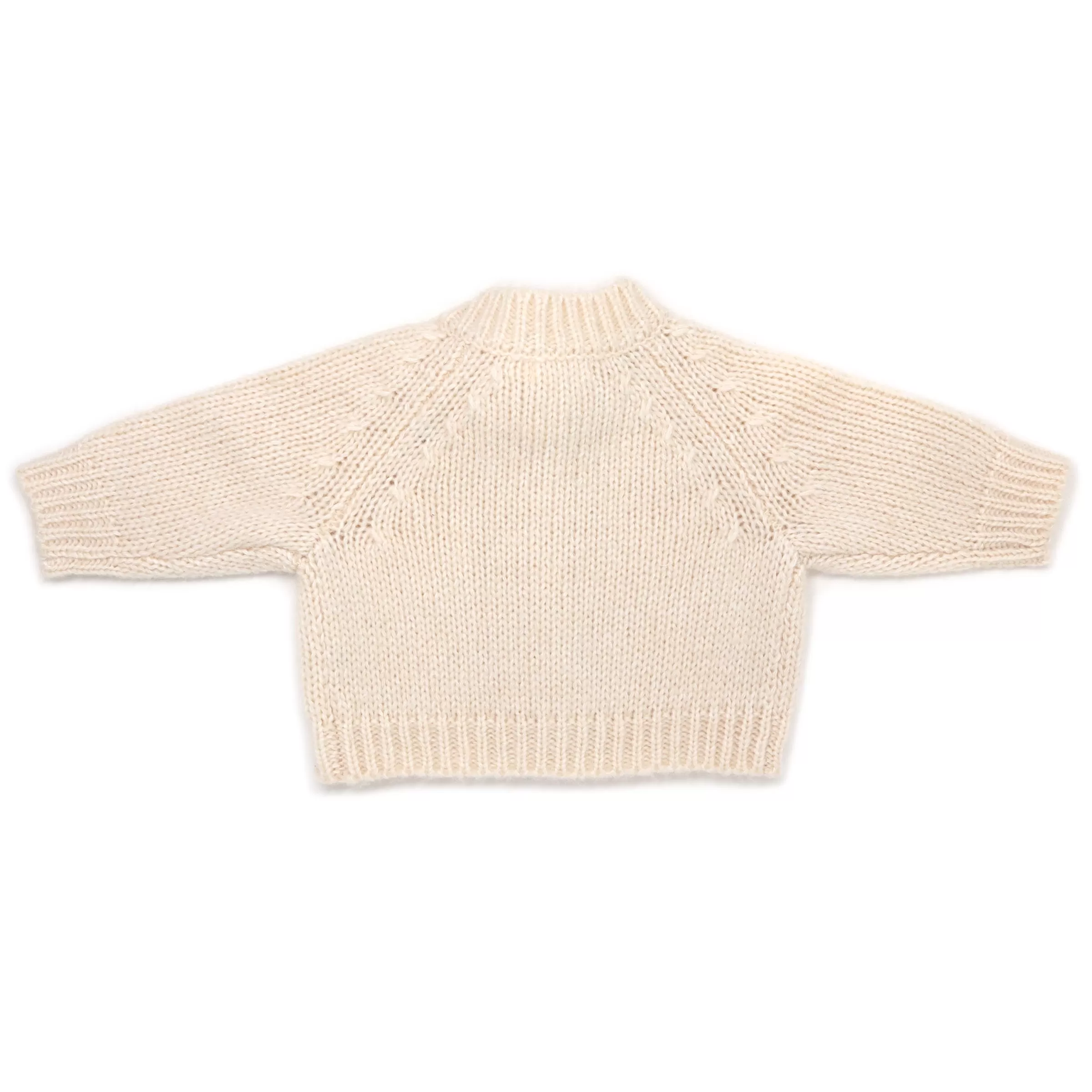 oh baby! Scandi Bow Knit Cardigan - Heather Cream