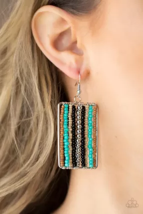 Paparazzi Beadwork Wonder - Black Seed Beads Earring