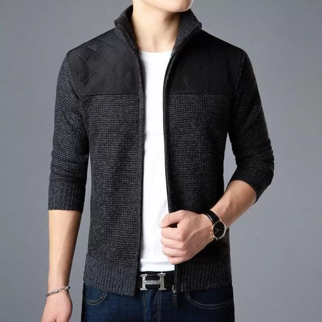 Parka-Casual Cardigan Sweaters For Men