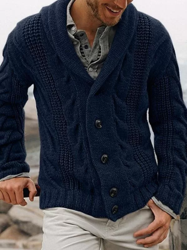 Plus Size Men Cardigan Sweater