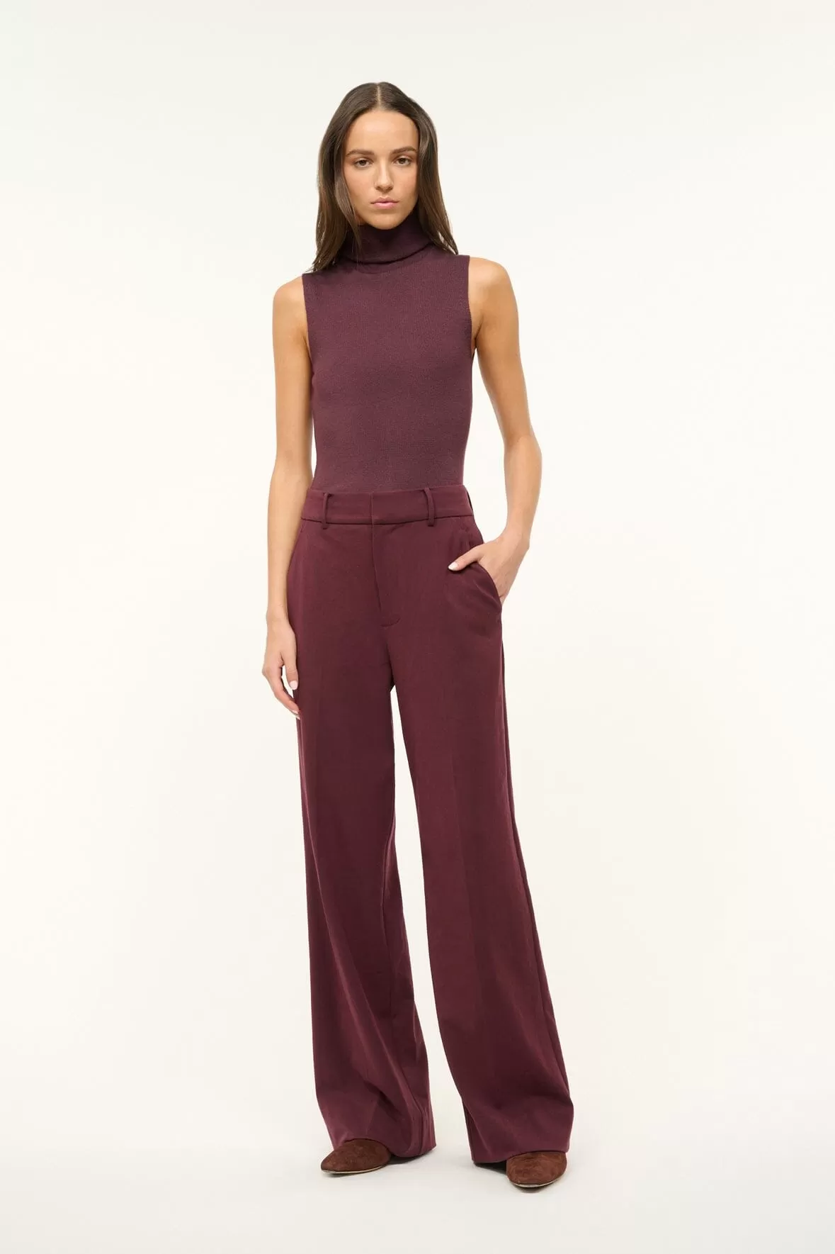 PRINCE SUITING PANT | MERLOT