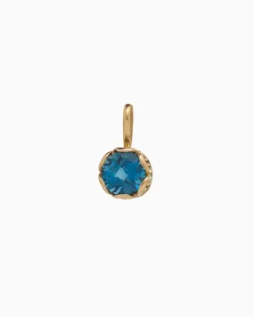 Princess Petroglyph Stone Pendant - London Blue Topaz