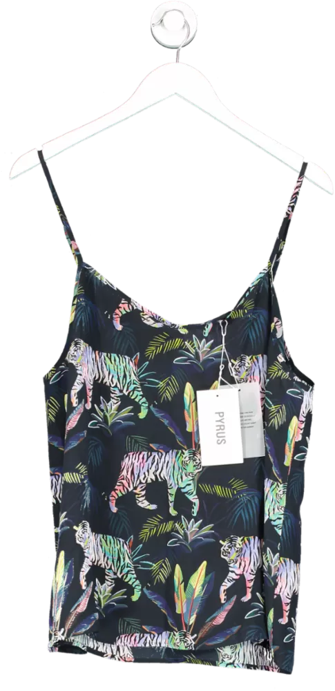 PYRUS Multicoloured Belitis Silk Cami Tigers Night UK M