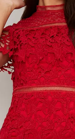 Red Lace Raye Dress