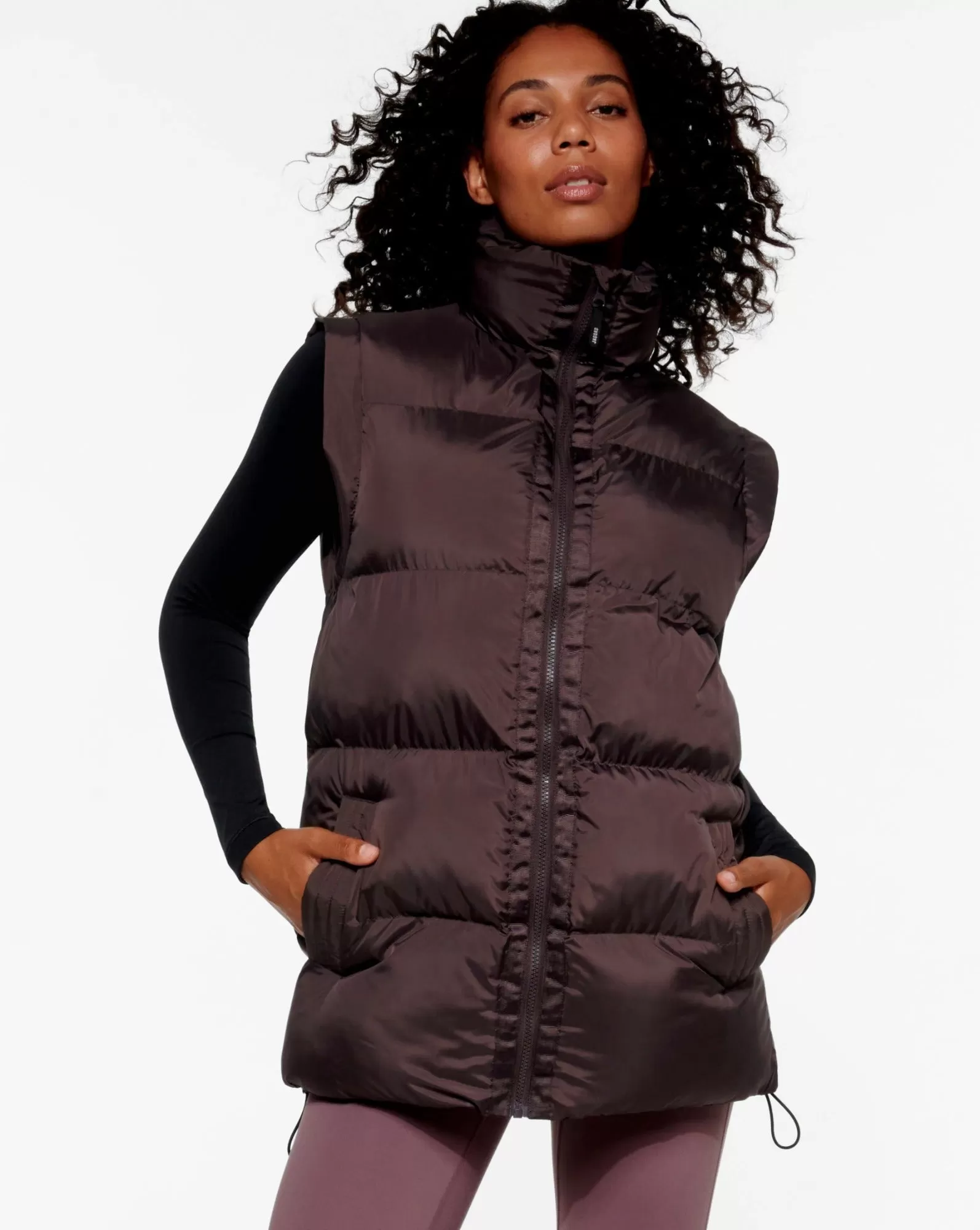 REFLECT PUFFER VEST  RAISIN