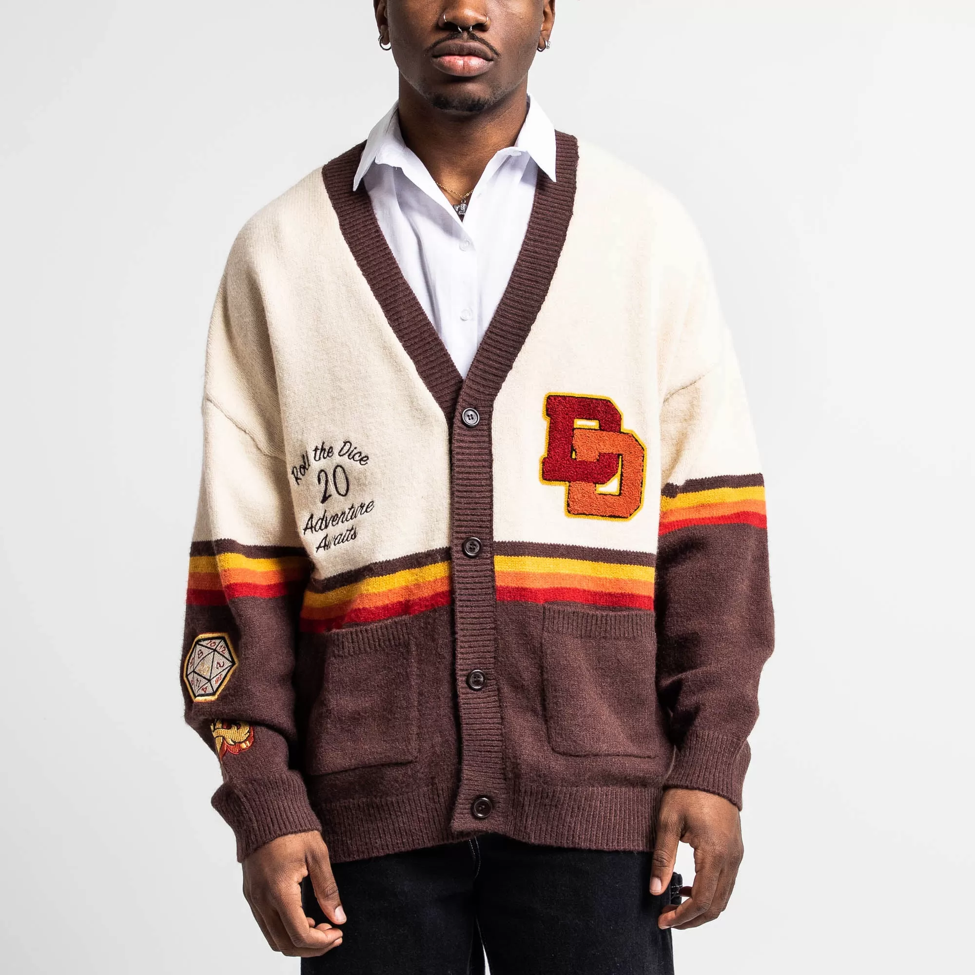 Roll The Dice Retro Varsity Cardigan