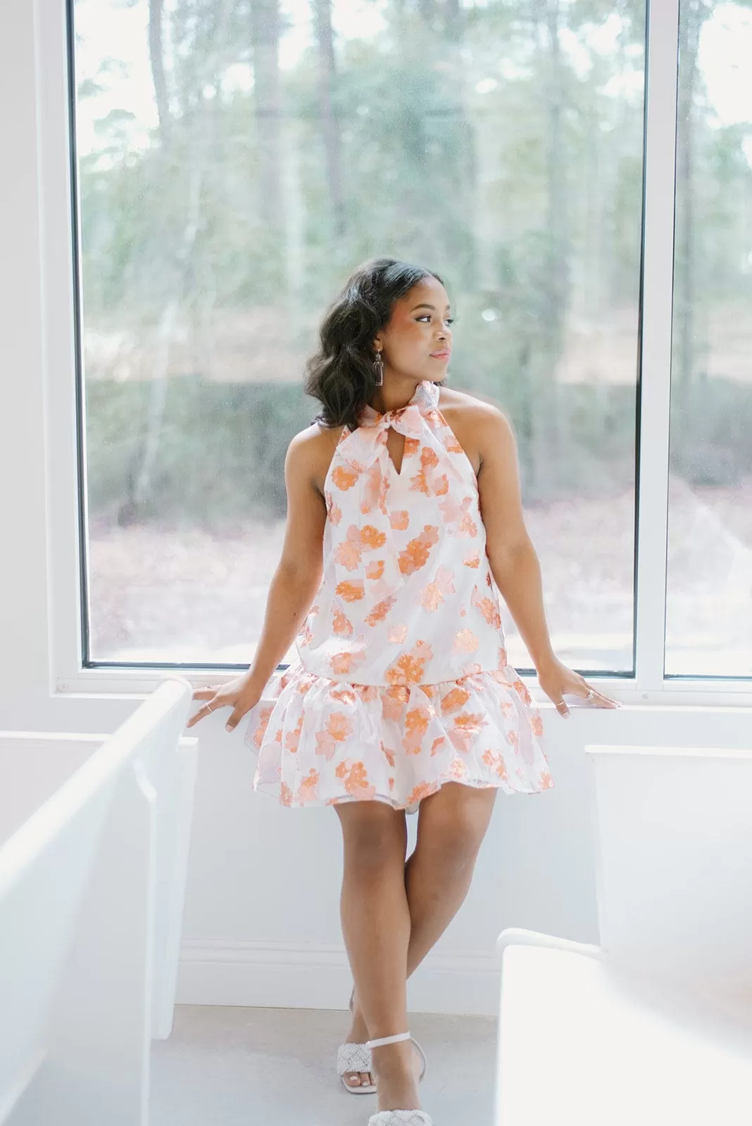 Rose Gold Embroidered Dress