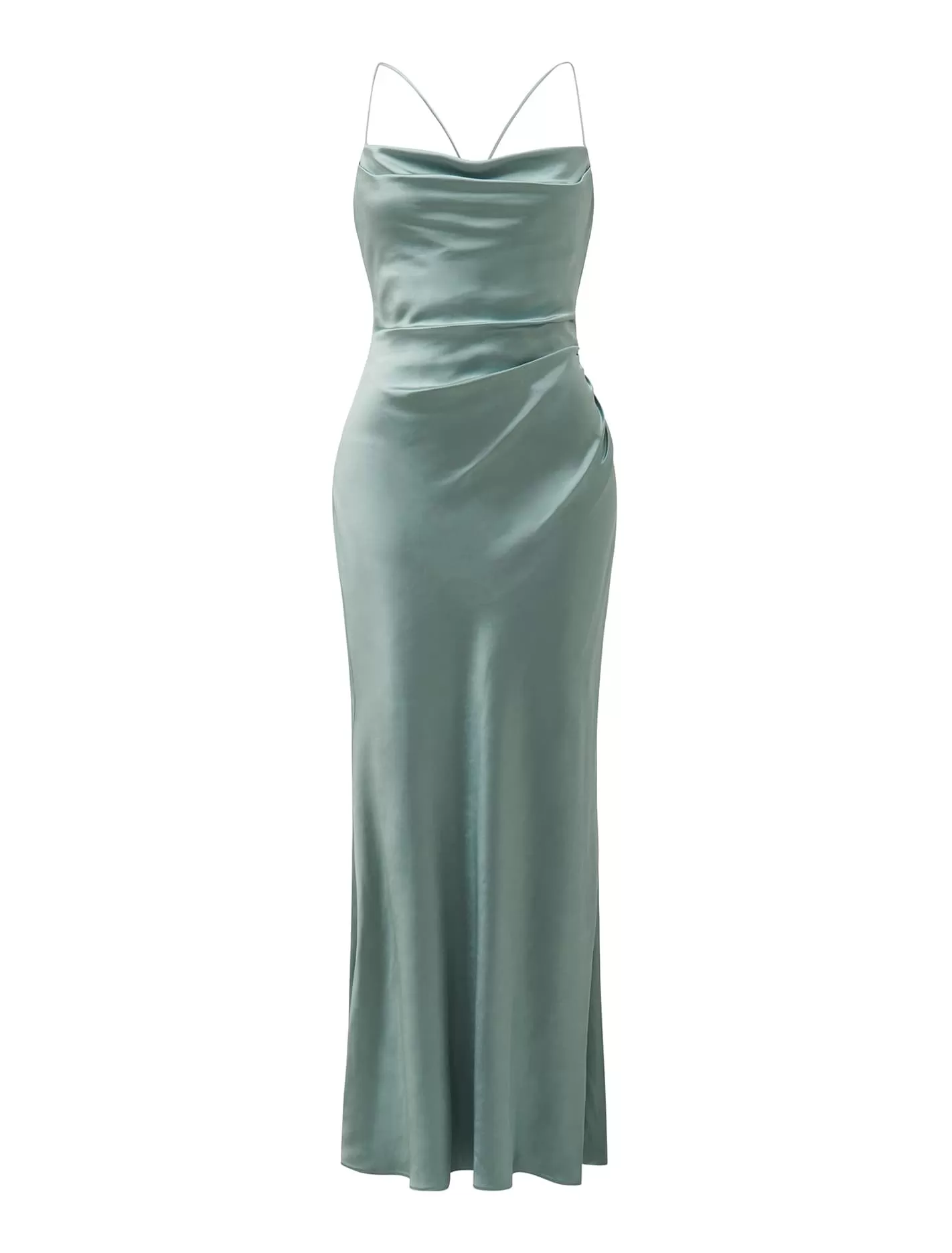 Ruby Tie Back Satin Maxi Dress