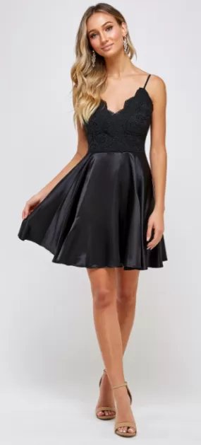 Satin Lace Minidress