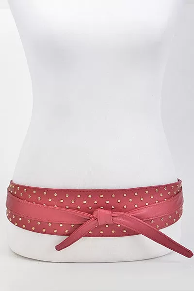 Studded Wide Wrap Around Belt