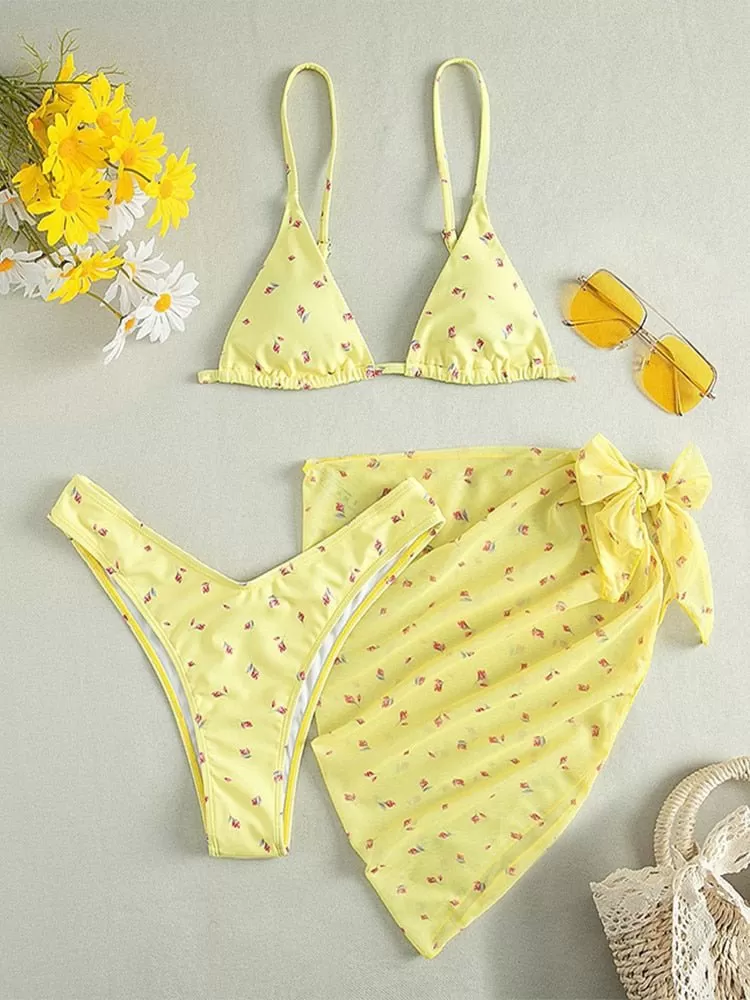 Sunrise Mesh 3-teiliges Bikini-Set 