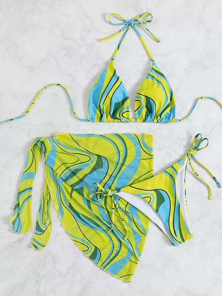 Sunrise Mesh 3-teiliges Bikini-Set 