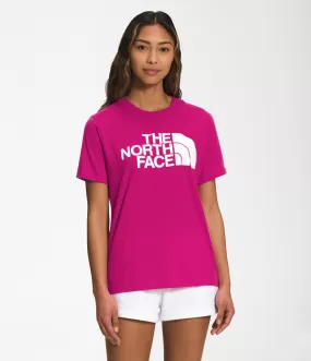 The North Face Half Dome Cotton SS Tee (Women's) Fuschia Pink/TNF White