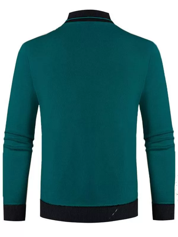 Turtleneck Slim Fit V-Neck Men Sweater