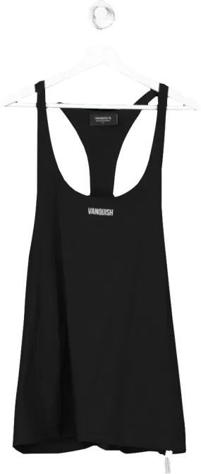 Vanquish Black Essential Regular Fit Stringer Vest UK XL