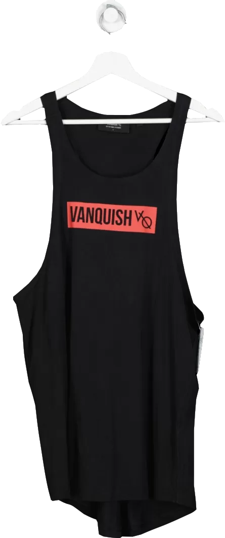 Vanquish Black Stringer Vest UK L