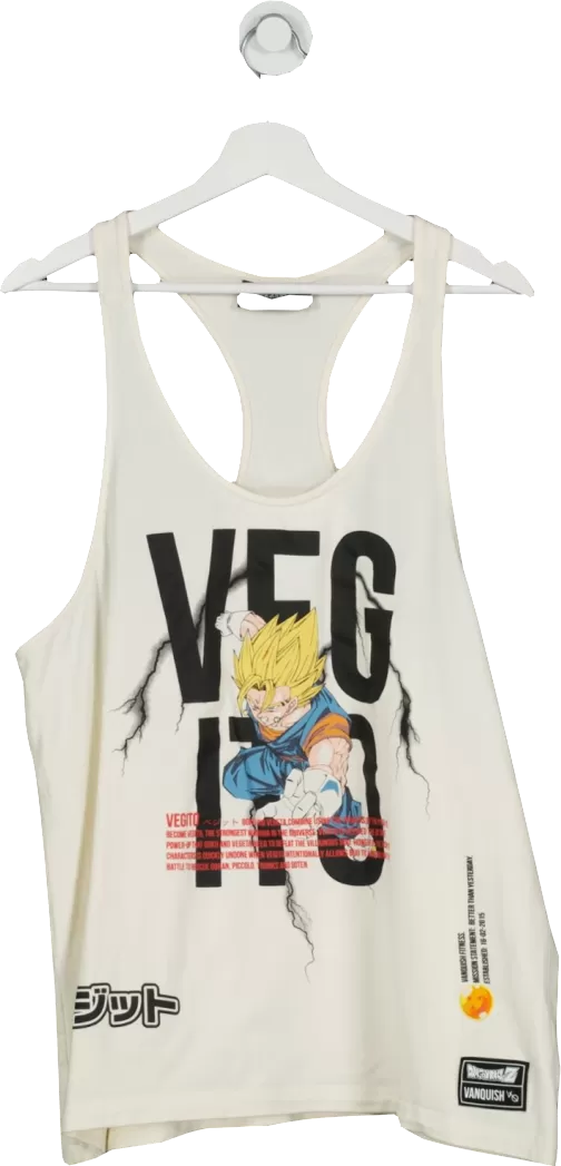 Vanquish Cream Dbz Vegito Stringer Vest UK XL