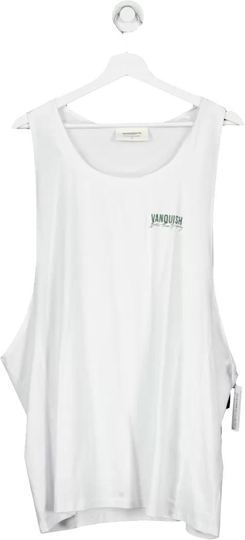 Vanquish White Better Than Yesterday Loose Fit Tank Top UK XL