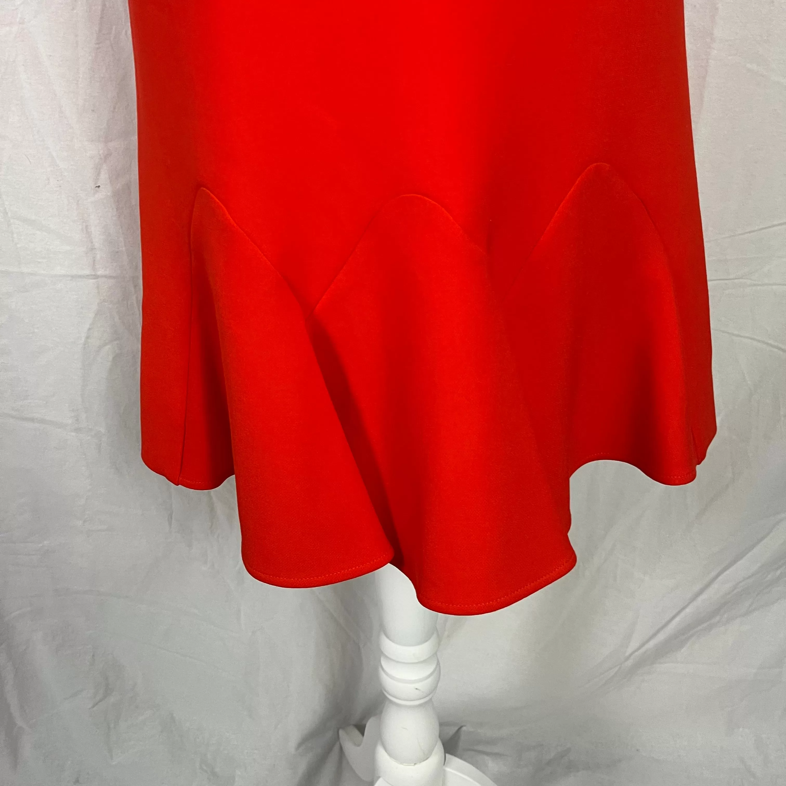 Victoria Beckham Brand New 280 Flame Flounce Hem Shift Dress XS