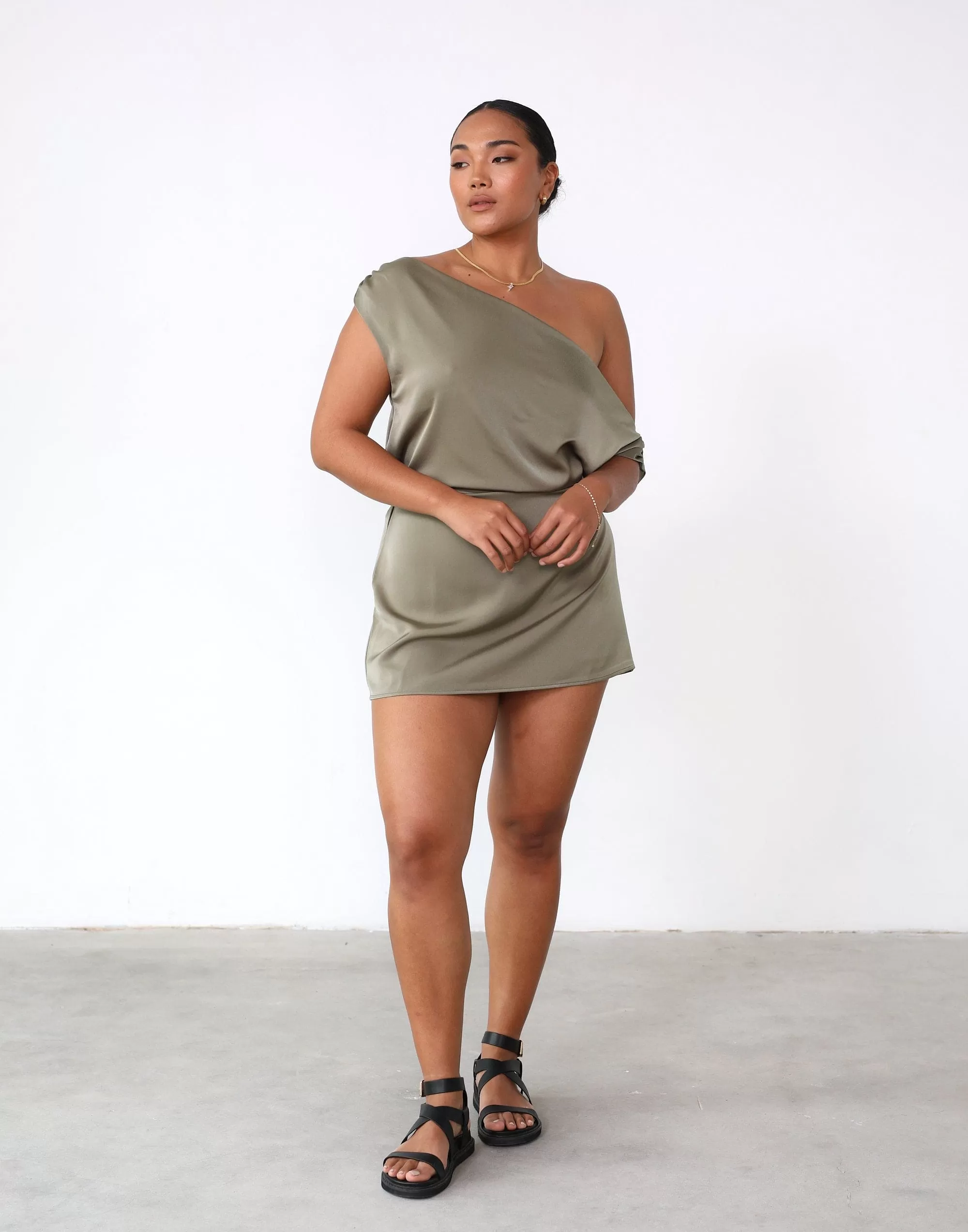 Viviana Mini Dress (Burnt Olive)